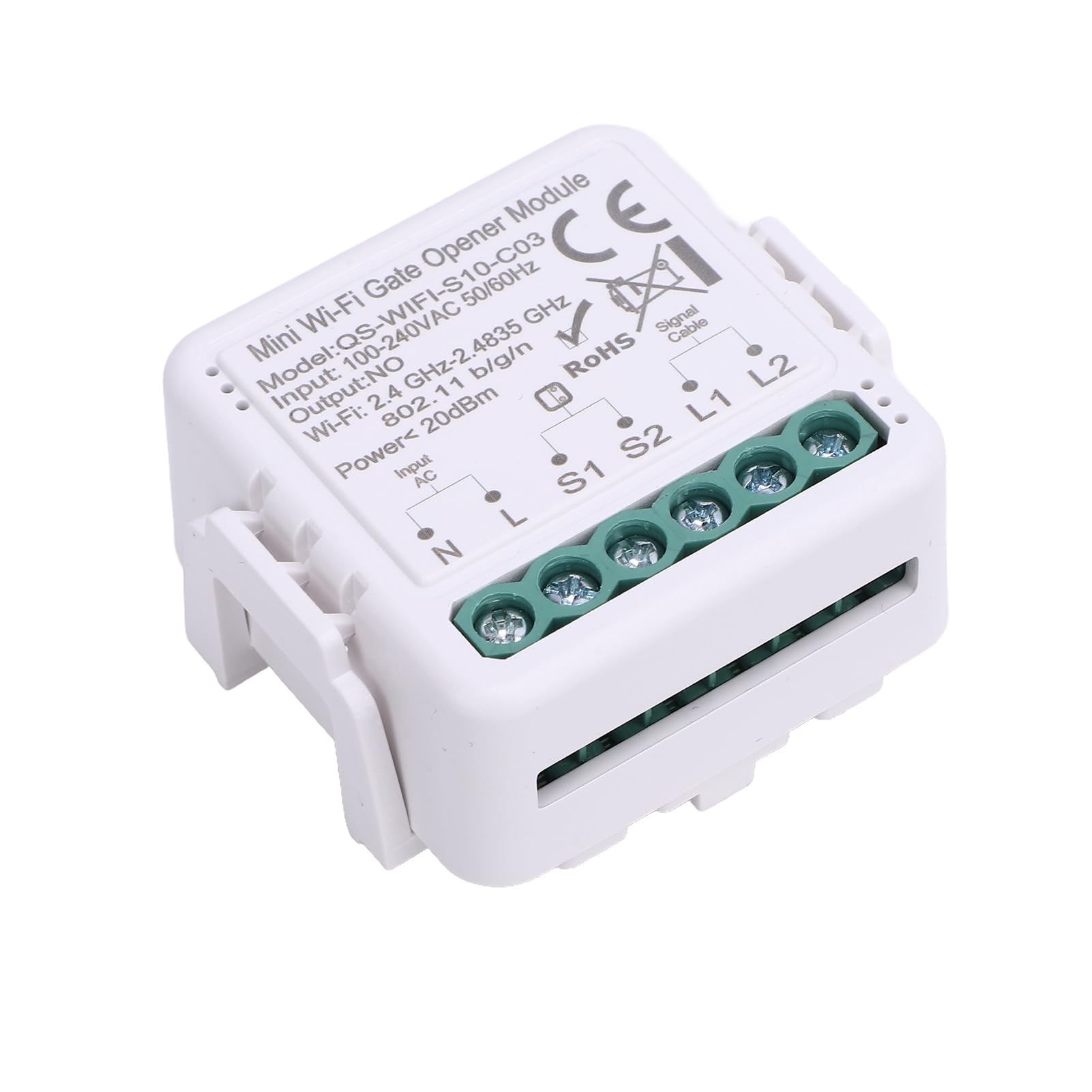 Hyuduo Abridor de Puerta de Garaje Inteligente Wi-Fi, Control de Voz Compatible con, Control Remoto, Función de Temporizador para Automatización del Hogar (QS-WIFI-S10-C03)