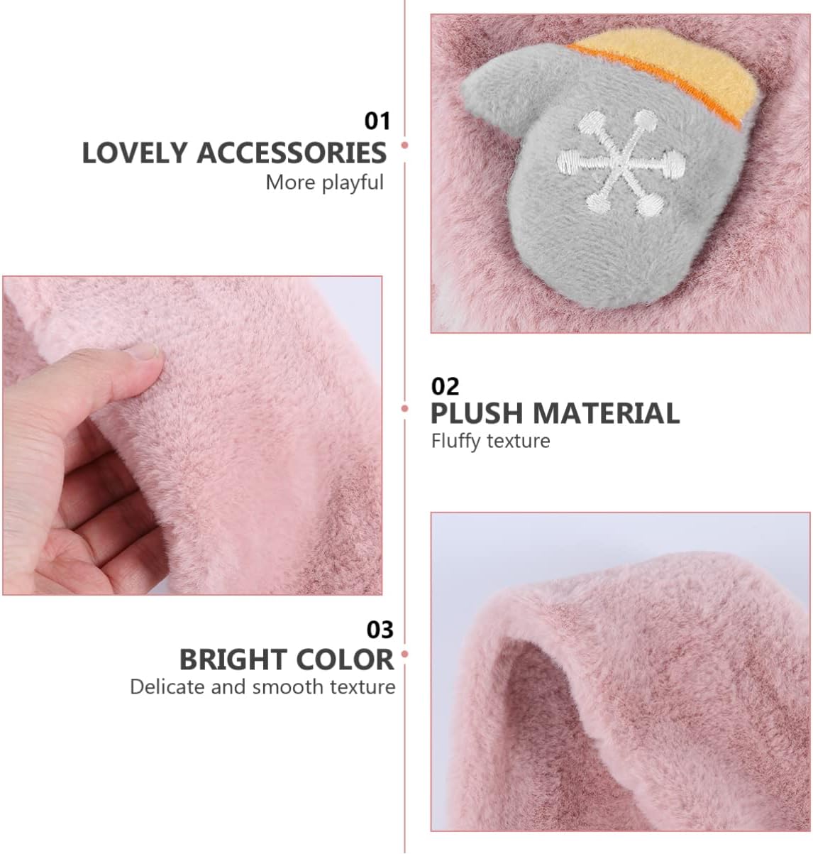 Scarf Neck Warmer Plush White
