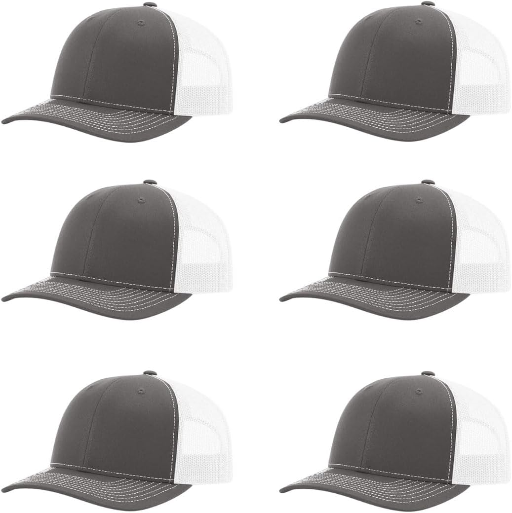 Richardson 112 Classic Six-Panel Adjustable Snapback Trucker Cap | Bulk Packs Available