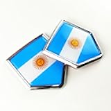 Newperlite Argentina Flag Decal Sticker Car Emblem Argentine Flag Car Decoration Accessories Chrome Shield for Truck Vehicles Cars, 2 Pack