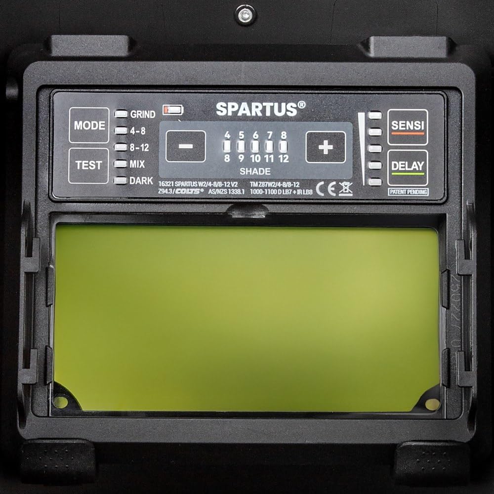 Casque de soudage automatique pour machine à souder laser SPARTUS Ultra VX27, masque de soudage laser professionnel DIN 4-12, EN 207 protection laser classe 4, casque de soudeur et visière de soudure