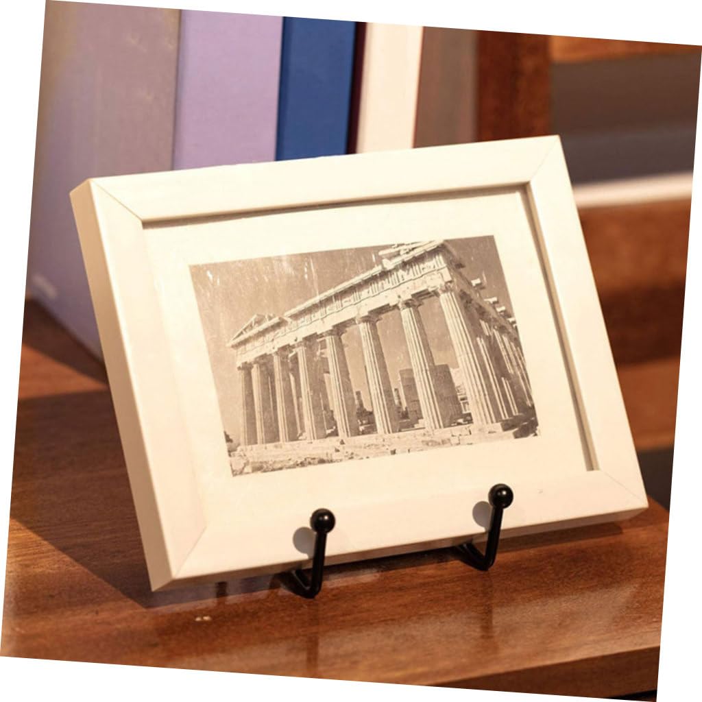 MAGICLULU 3 Set Portapiatti Etichetta Cavalletto Cremagliera Display in Piedi Supporto Forniture per La Casa Supporti per Foto da Esporre Portafoto per Tavoli Black Ferro da Stiro 4 Pezzi*3