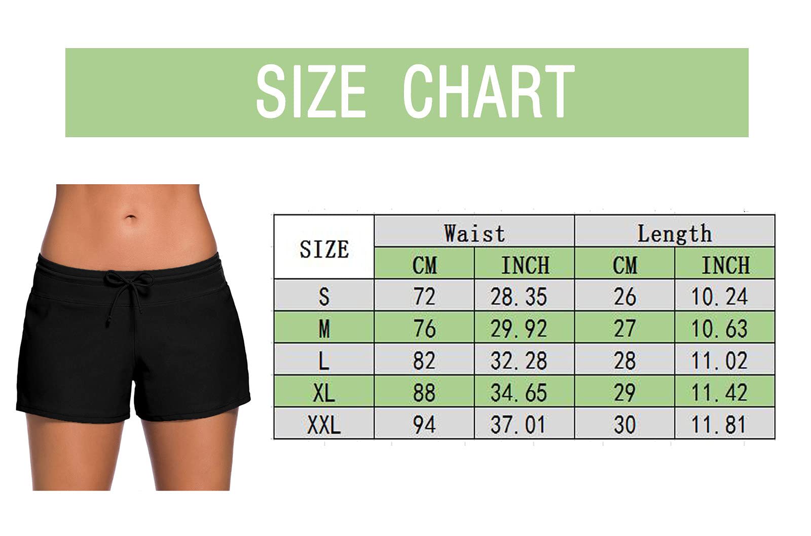 Genérico High Mujeres Beach Bikini Pantalones Cortos Cintura Fruncidos Inferior Baño Shorts Swimwears Tankinis Set