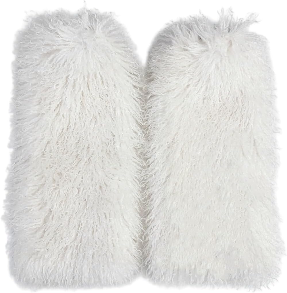 SWEETHEART BEAUTY Large & Fluffy Shag Faux Mongolian Fur Leg Warmers Mambo FurBoots Cover - Image 5