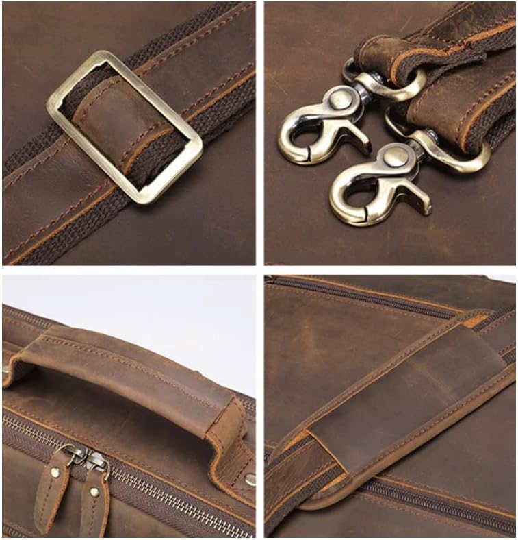 Multifunctional Business Computer Briefcase Men's Retro Crossbody