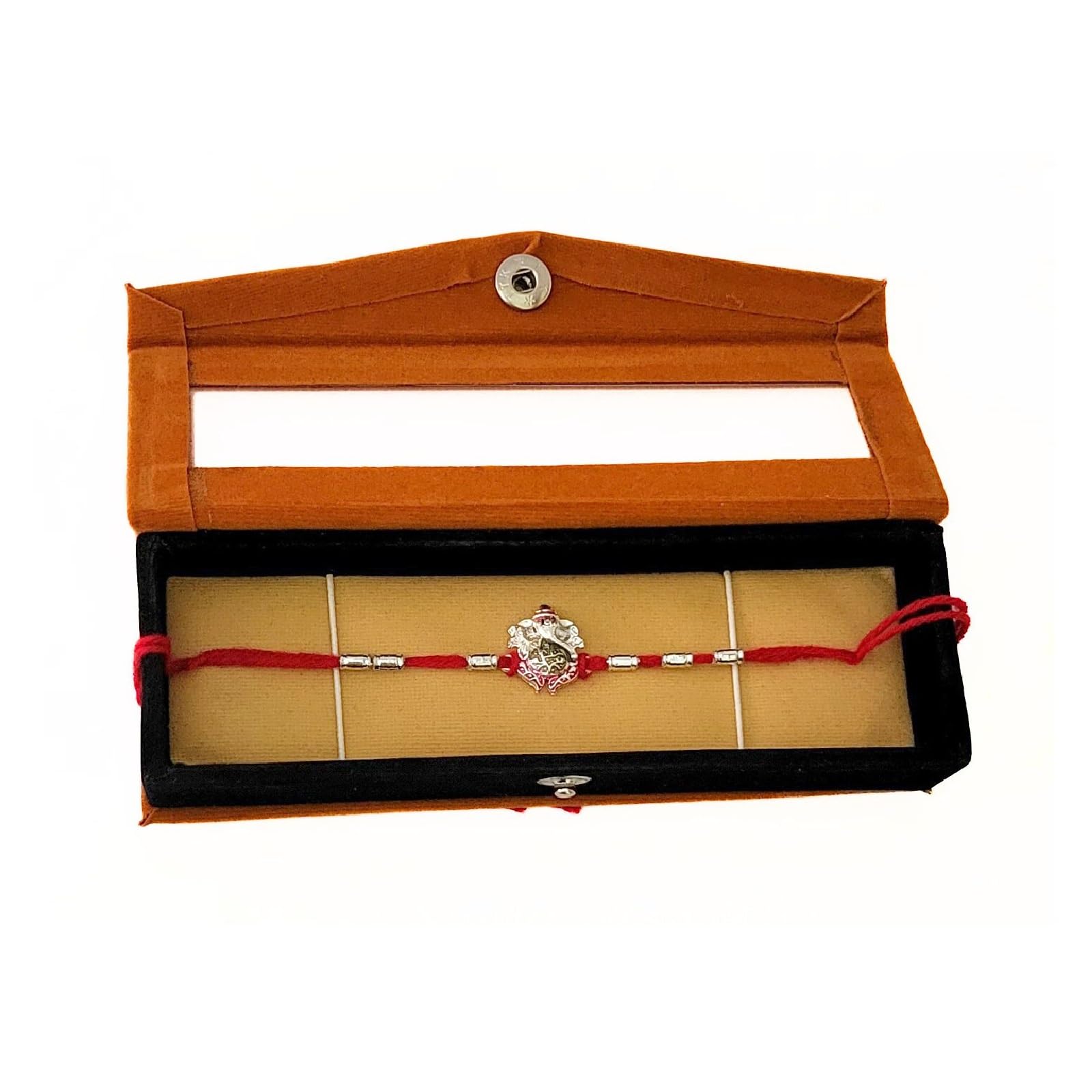 RELBEES Rakhi For Brother/Silver Bracelet Rakhi For Brother/Bhaiya With Velvet Gift Box/Roli Chawal(1075) (B0974F1LD2) Amazon Price History, Amazon Price Tracker