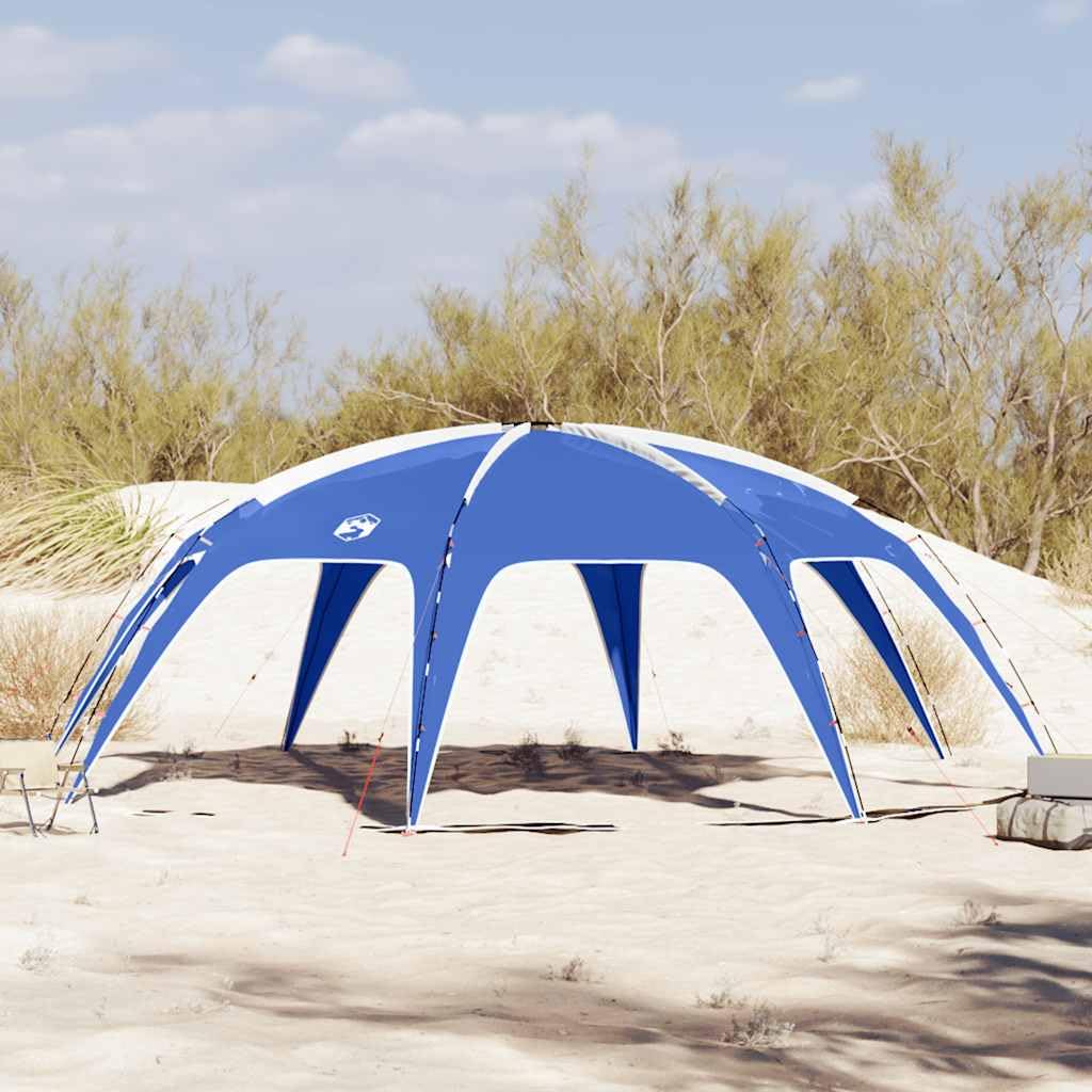 Namiot imprezowy, lazurowy, wodoszczelny, do okrągłych basenów do 549 cm, 695 x 695 x 295 cm, outdoorowy namiot kempingowy z ochroną przed promieniowaniem UV, lekka konstrukcja i torba do przenoszenia