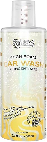 Car Wash Soap - High Foam, pH-Balanced & Concentrated Car Shampoo, Works with Foam Gun, Cannon & Bucket, Safely Deep Cleans Sediment, Dust and Oil Stains - 500ml (17 fl oz)