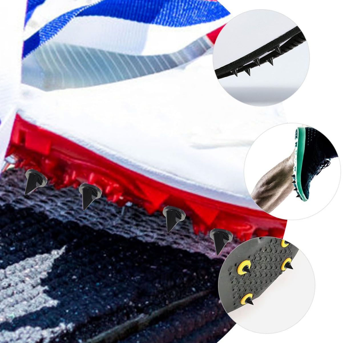 Happyyami Clavos Deportivos Picos De Senderismo Picos De Campo Traviesa Pista De Picos Corriendo Picos Accesorios para Zapatillas Deportivas Picos De Zapatos De Acero