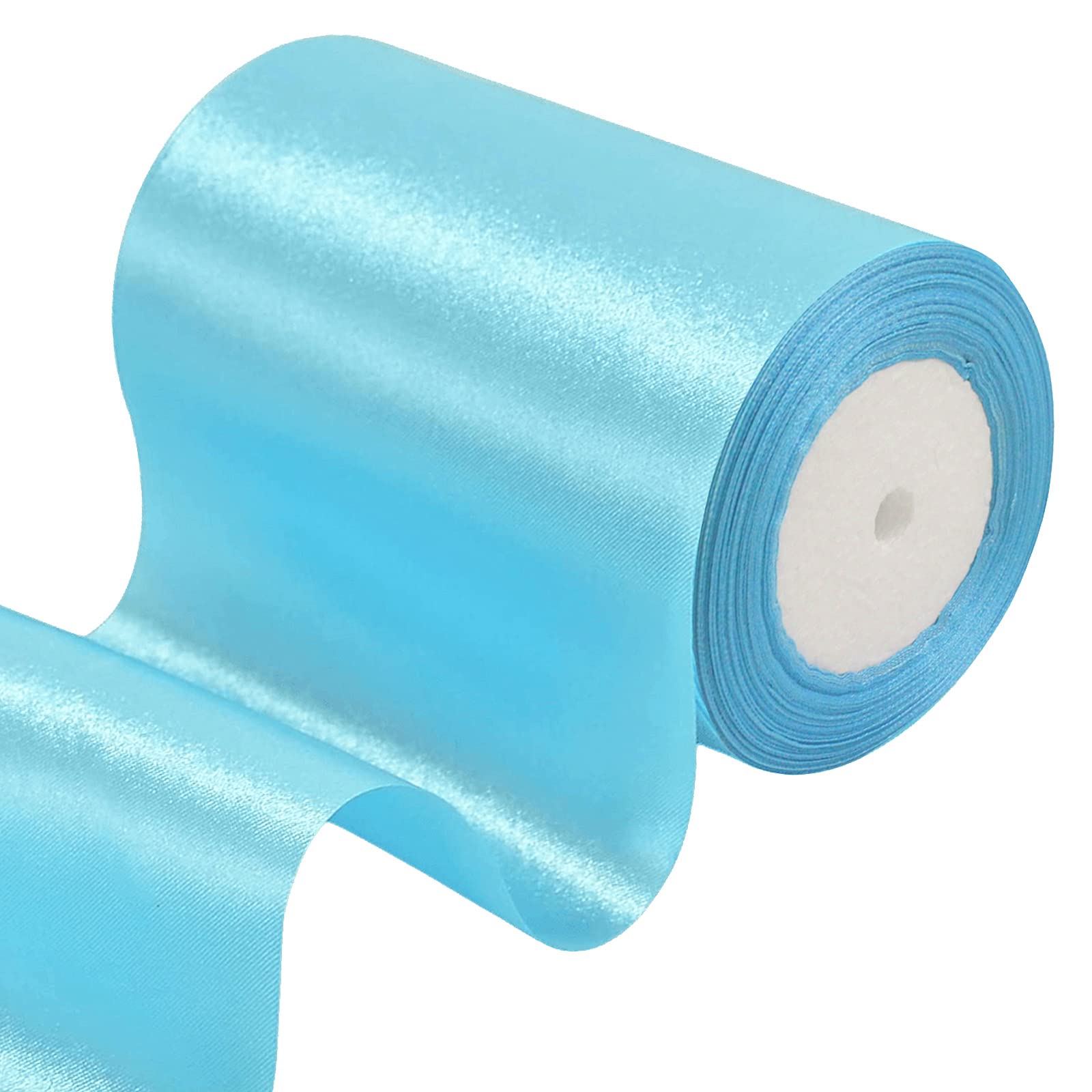 Nastro Di Raso Largo 23m X 3,8 Cm – Colore Zaffiro – Perfetto Per Matrimoni, Feste E Confezioni Regalo - 3