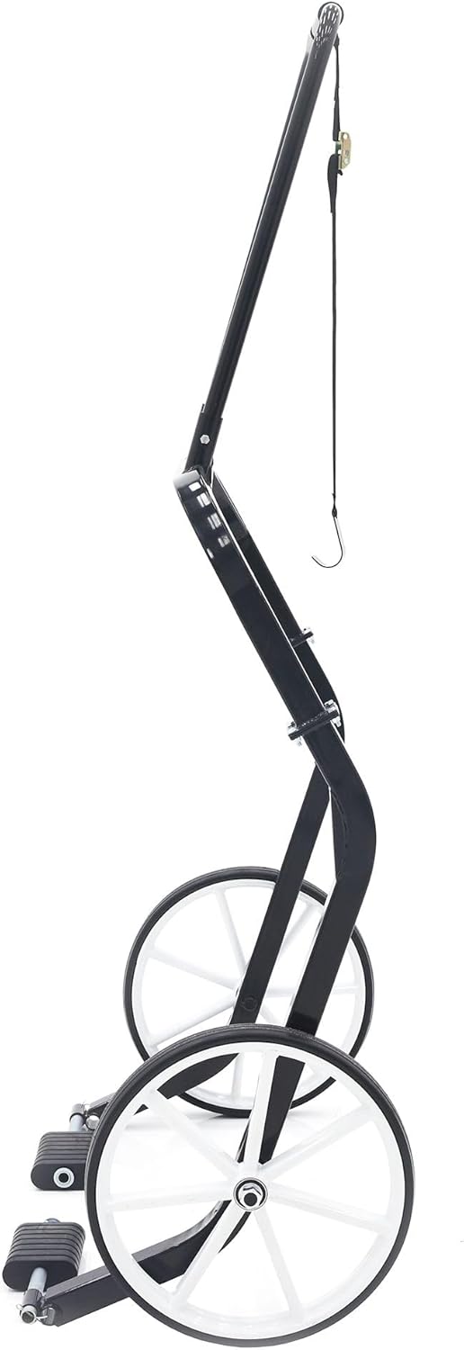 Black Ice Snowmobile Dolly Lift 750 lb. Capacity Easy Move Tires and Leverage Handle for Garage or Shop