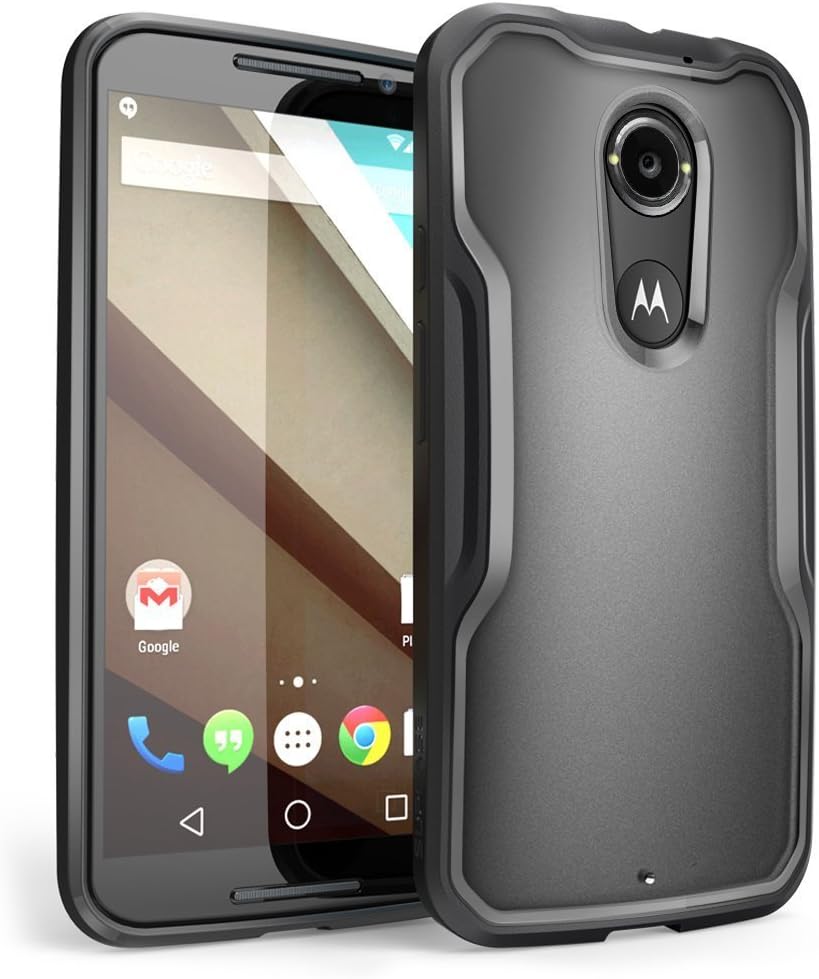 Moto X Case, SUPCASE [Unicorn Beetle Series] for All New Motorola Moto X (2nd Gen.) Phone 2014 Release, Premium Hybrid Bumper Case (Frost Clear/Black) - Not Fit Moto X Phone (1st Gen.) 2013 Release