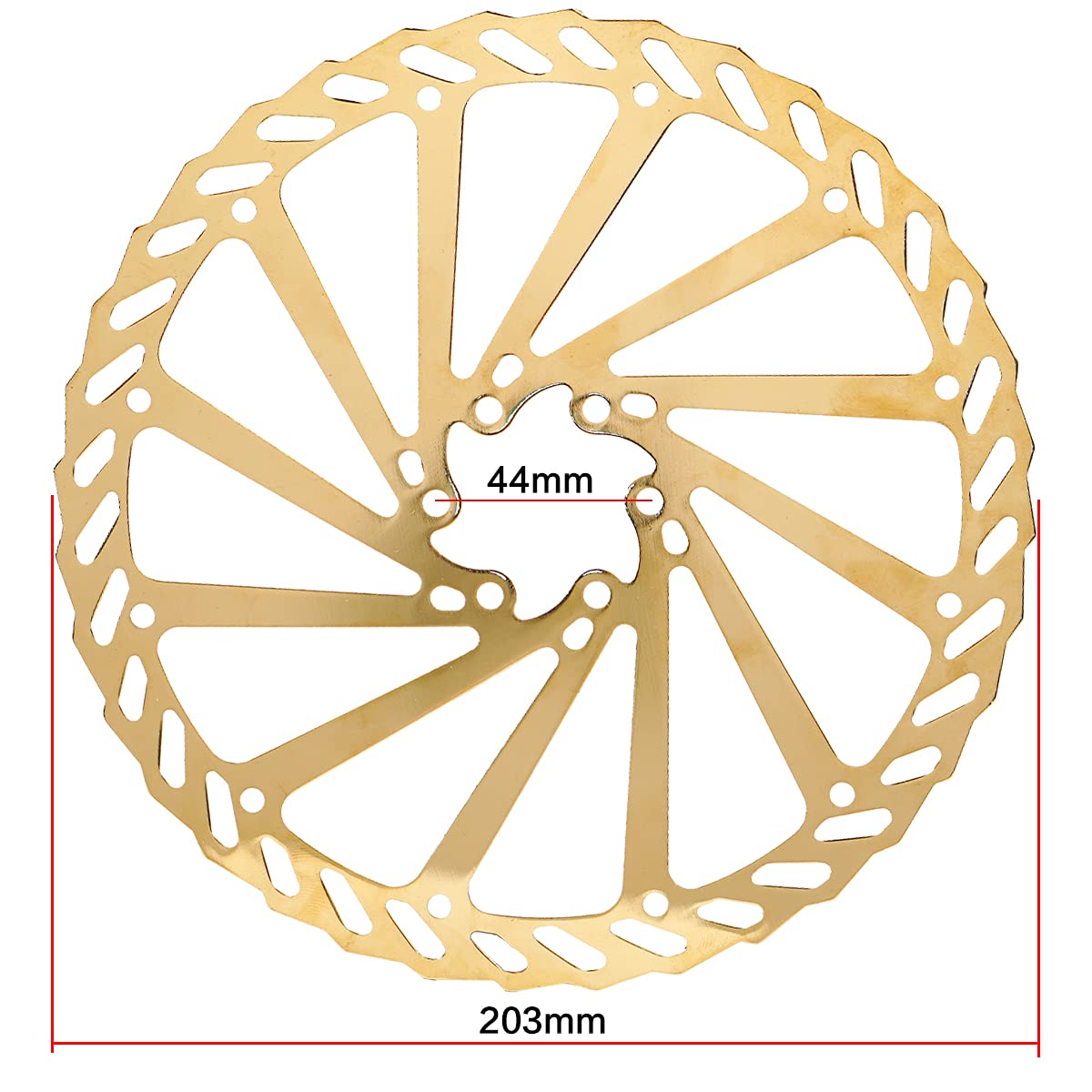 Chooee - Disque de frein pour VTT, 160 mm, 180 mm, 203 mm - 2 pièces - Disque de frein pour VTT. Bleu