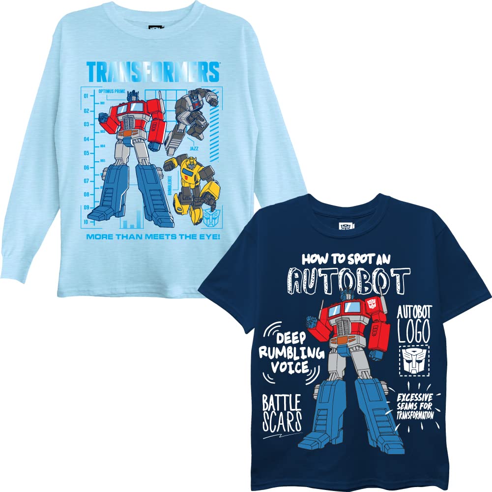 Transformers Confezione da 2 magliette per ragazzi, confezione da 2 magliette