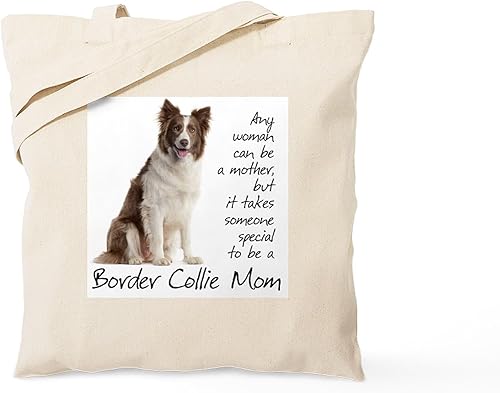 Vista 88 de CafePress Border Collie - Bolsa de lona natural, bolsa de compras reutilizable