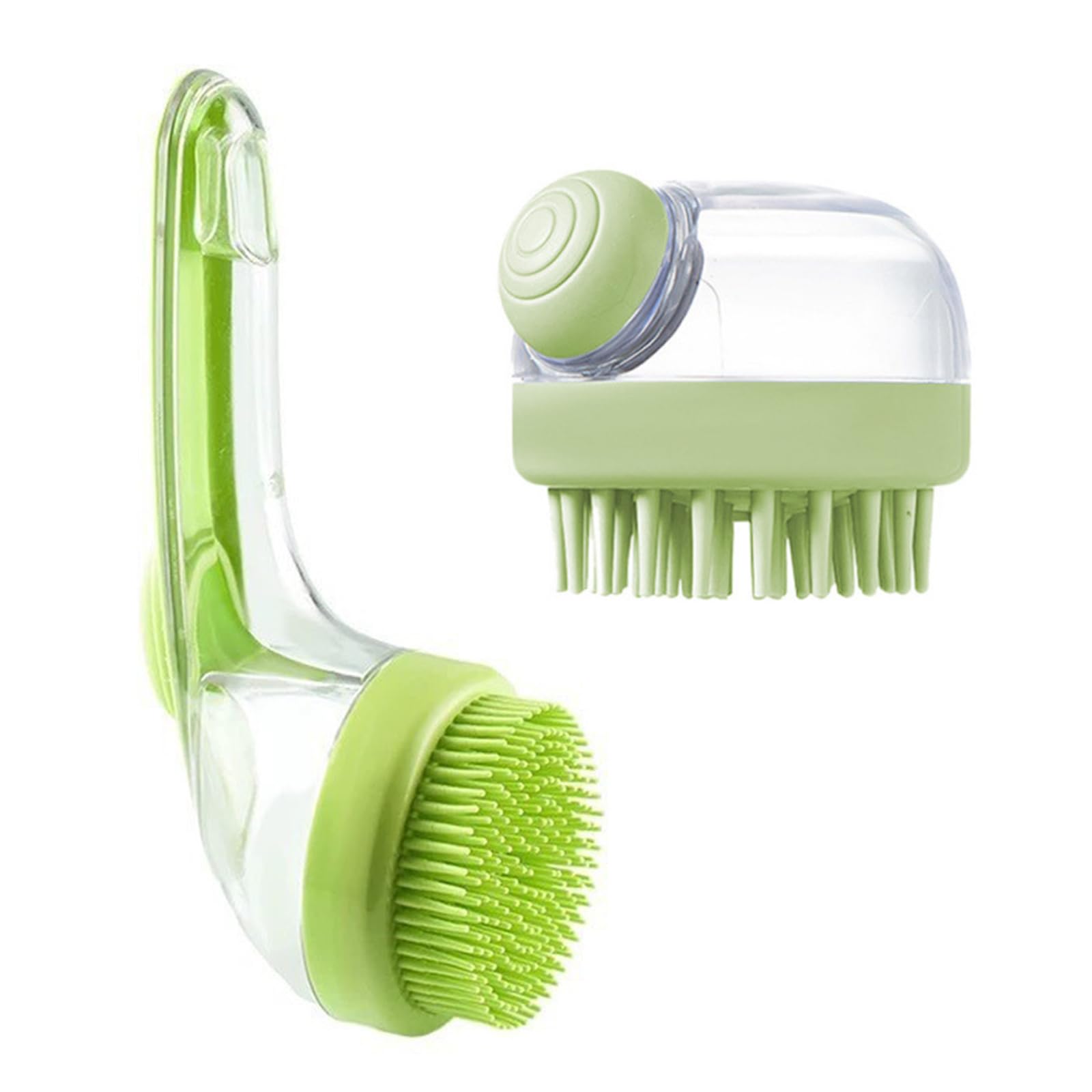 2 x Magic Washing Brush Paw Moon Dog Bath Set (1 Long, 1 Short) - Great for Dogs and Cats, Effective Coat Care and Massage
