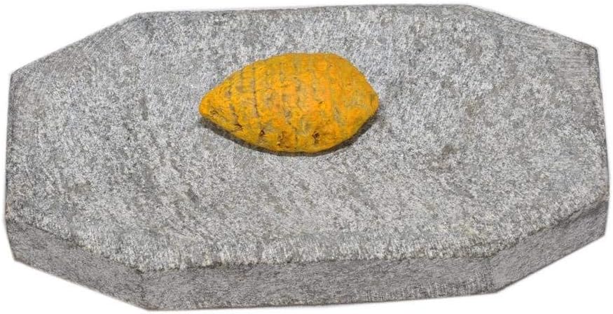 Sandalwood Octogen Turmeric Grinding/Rubbing Stone, Grey…