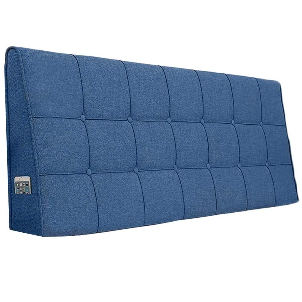 LIANGJUN Bedside Backrest Cushion No Headboard Large Backrest Soft Case Linen Waist Pad Double Bed Bedroom, Removable Washable (Color : G, Size : 90CM)