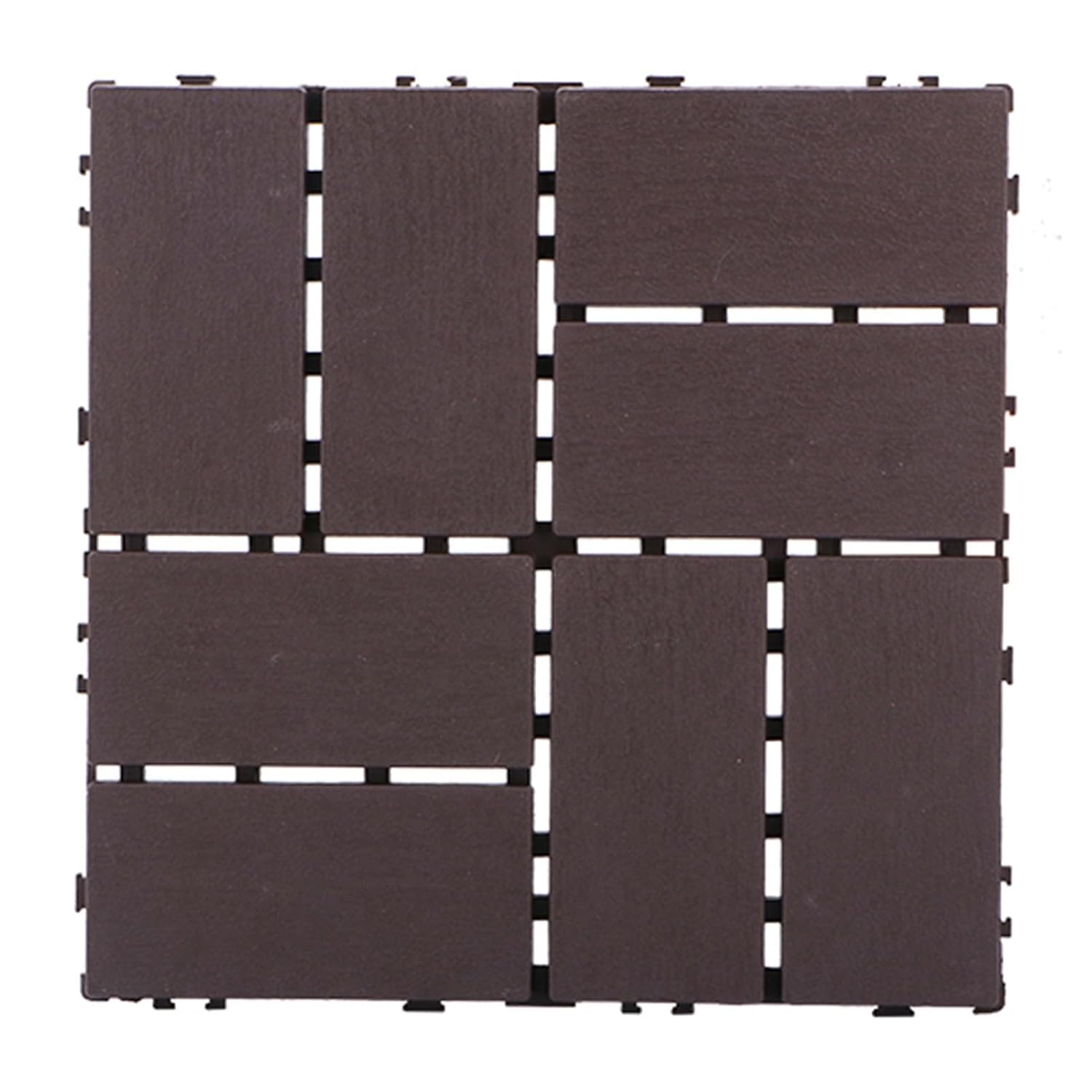 Carrelage de sol pour patio extérieur composite 12x12 pouces dalle clipsable
