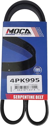 Miniatura 5 de MOCA 4PK995 EPDM cinturón serpentina para 1985-2008 para Mitsubishi Montero para Hyundai Sonata para Mercury Tracer para Subaru XT para Cadillac DTS