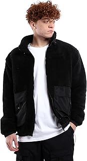 جاكيت شتوي صوف بأزرار ونمط عصري للرجال من ريفين، أسود