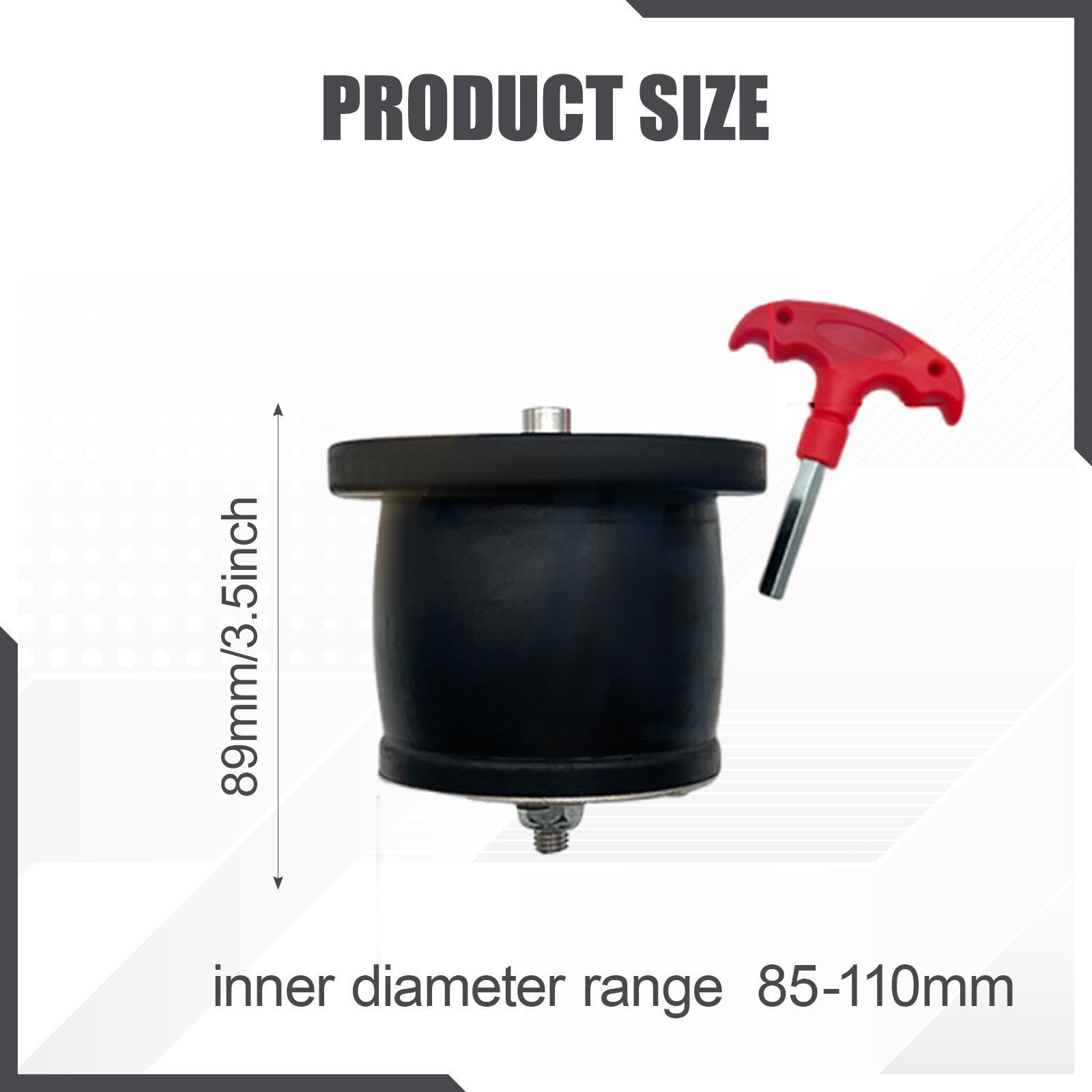 Milageto Tapón de Expansión para Drenaje con Mango Desmontable Material de Goma Y Acero Inoxidable Impermeable Y Duradero Ideal para Cocina Baño Y Embarcacion