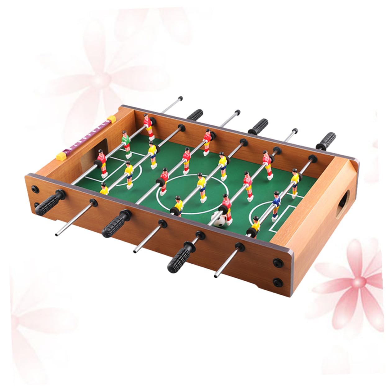 Gioco di Calcio da Tavolo Sei Aste in Mdf, Compatto e Portatile, e Adulti, per Serate di Gioco in Famiglia