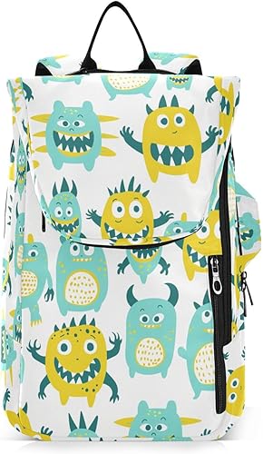 Women Men Tennis Bag Cute Sturdy Cute Little Monsters Green Yellow Sport Pickleball Badminton Bag for Men Women Tennis Sport bolso para raquetas