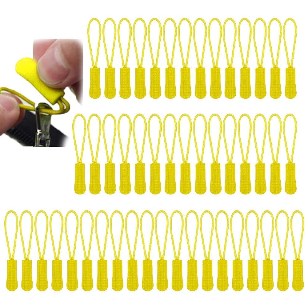 50pcs Zipper Pulls Zipper Extension Pulls Zip Fixer Zip Puller Tab Tags Replacement for Backpacks, Clothes, Purse