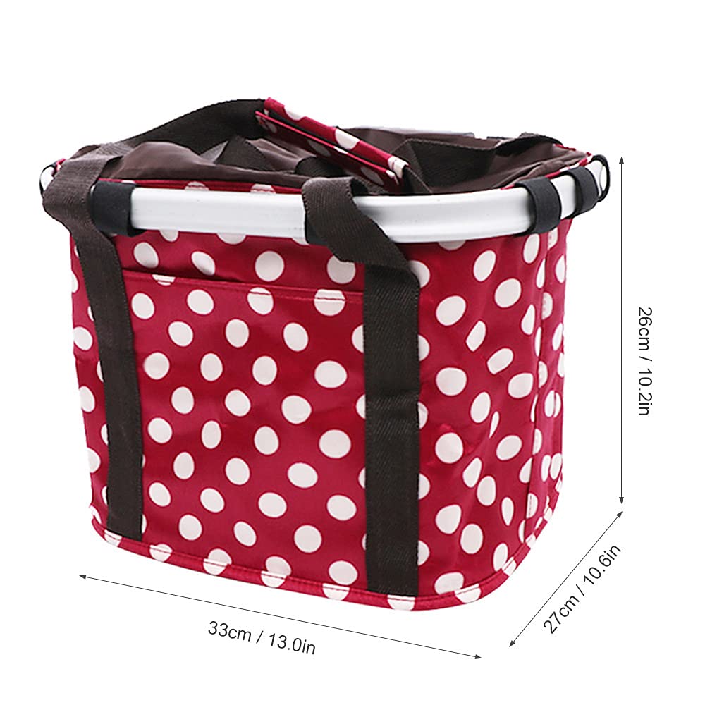 Cesta de Bicicleta para Perro con Rayas Reflectantes, Multiusos, asa Frontal Impermeable, Plegable, Desmontable, para Perros y Gatos pequeños, Feliz Viaje con tu Mascota
