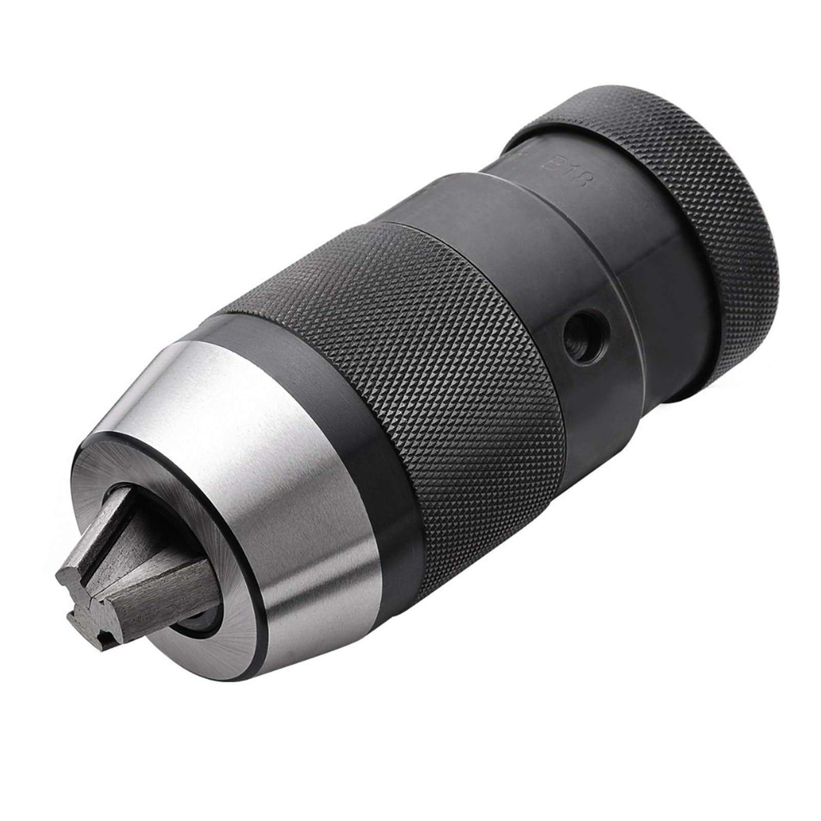 Uchwyt wiertarski Keyless samozaciskowy B12 B16 B18 B22 JT6 tokarka stożek Morse'a elektryczny trzpień tulejowy przewijania wiertarka CNC (Color : B18(1MM-16MM))