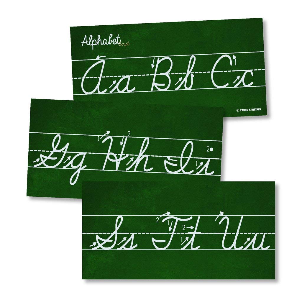 Cursive Alphabet Classroom Wall Strip Young N Refined (Laminated)