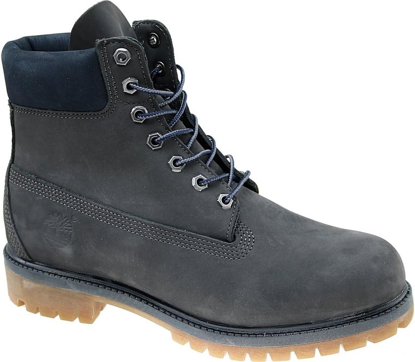 Timberland Mens 6 Inch Premium Grey Waterproof Leather Casual Ankle Boot - Grey - 7