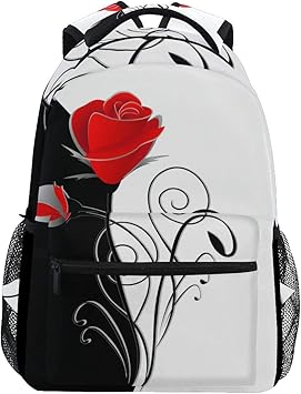 red rose backpack