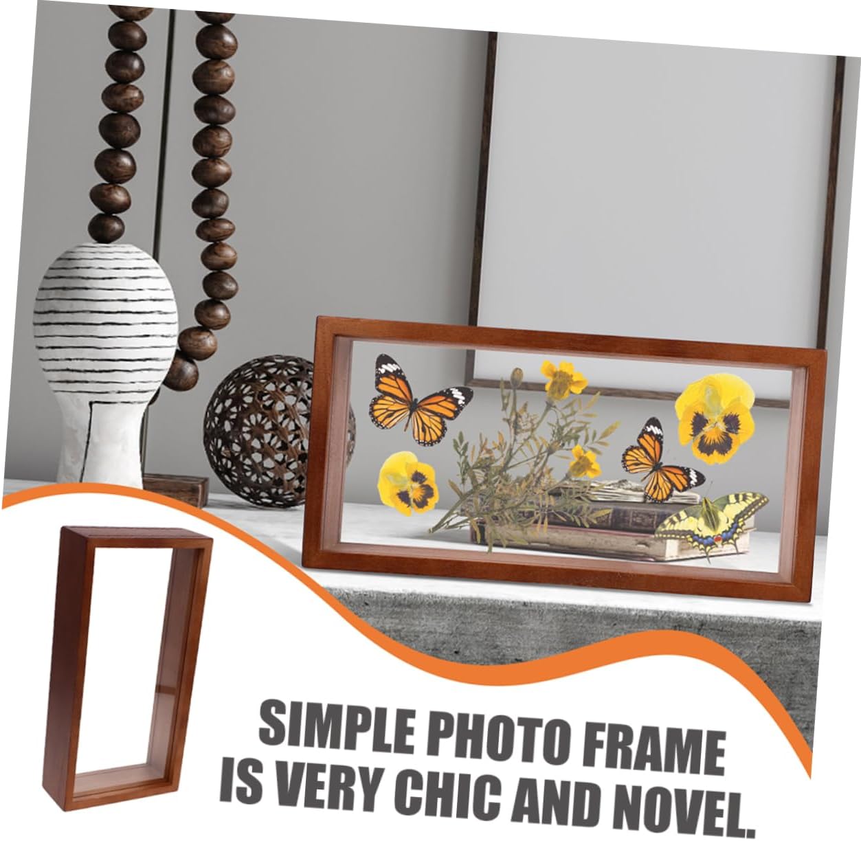 4pcs Dried Flower Display Case Shadow Box Frame for Specimens Pressed Flowers and Leaves Creative Display for Home Office Wedding Decor