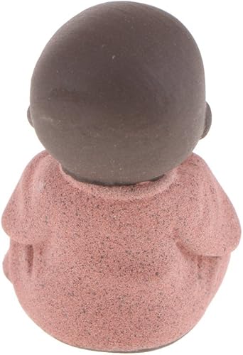 Miniatura 4 de 4 piezas Mini Monje Adornos Buda Estatua Té Mascota Zen Jardín Bandeja de Té Decoración Artesanía