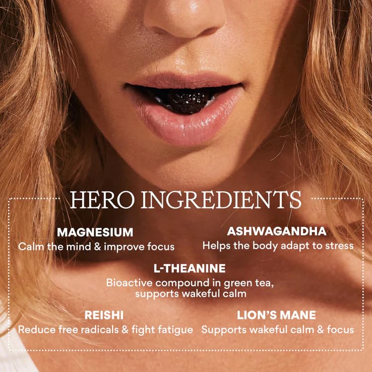 HigherDOSE CHILL Chews - Stress Management Gummies to Help Relax - Magnesium Citrate, Ashwaganda, & High-Performance Adaptogenic Mushroom Blend for Greater Calm & Rest - 90 Calming Gummies for Adults