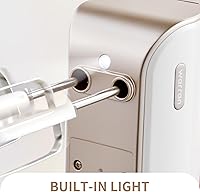 Vista 4 de Master - Batidora de mano eléctrica de 5 velocidades con Turbo Boost, batidor de acero inoxidable, batidores, ganchos para masa y espumador