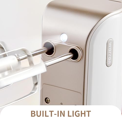 Miniatura 6 de Batidora de mano eléctrica con función de espumador de leche para hornear, beber, 5 velocidades + turbo, motor de CC potente y silencioso (dorado