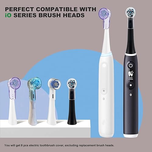 Miniatura 6 de ASYH 8 cabezales de cepillo de dientes a prueba de polvo, compatible con Oral B iO Series Pro 1000, 1500, 5000, 7500, cabezal de cepillo de dientes