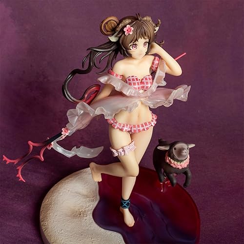 Miniatura 8 de Arknights Figura 17 Personajes de juego de PVC Adornos de escritorio Regalos para fanáticos (Traje de baño Eyjafjalla)