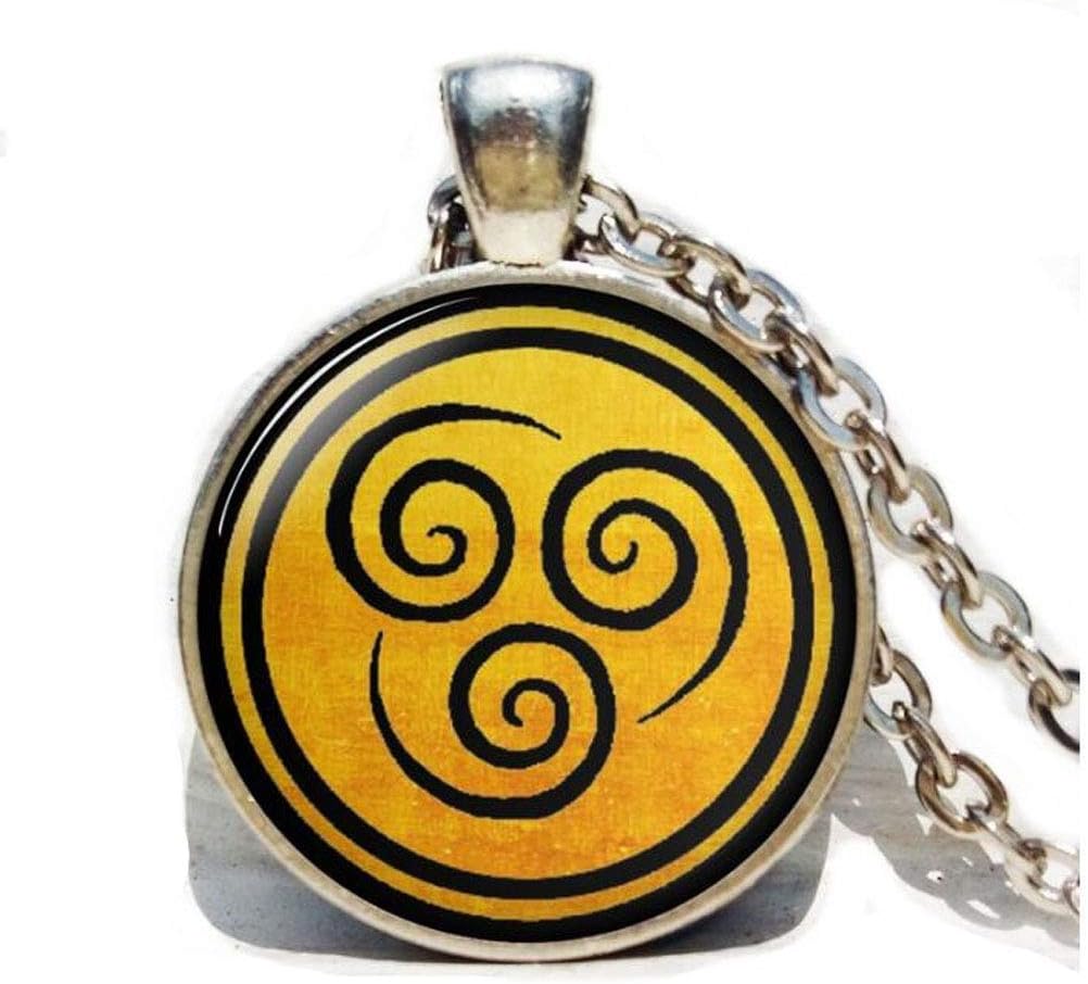Avatar the Last Airbender Pendant Air Nomad Necklace Glass Cabochon Round Dome necklace bijouterie Movie Jewelry