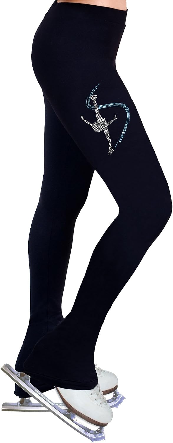 NY2 SPORTSWEAR Figure Skating Practice Pants with Rhinestones R271 - Adult Sizes