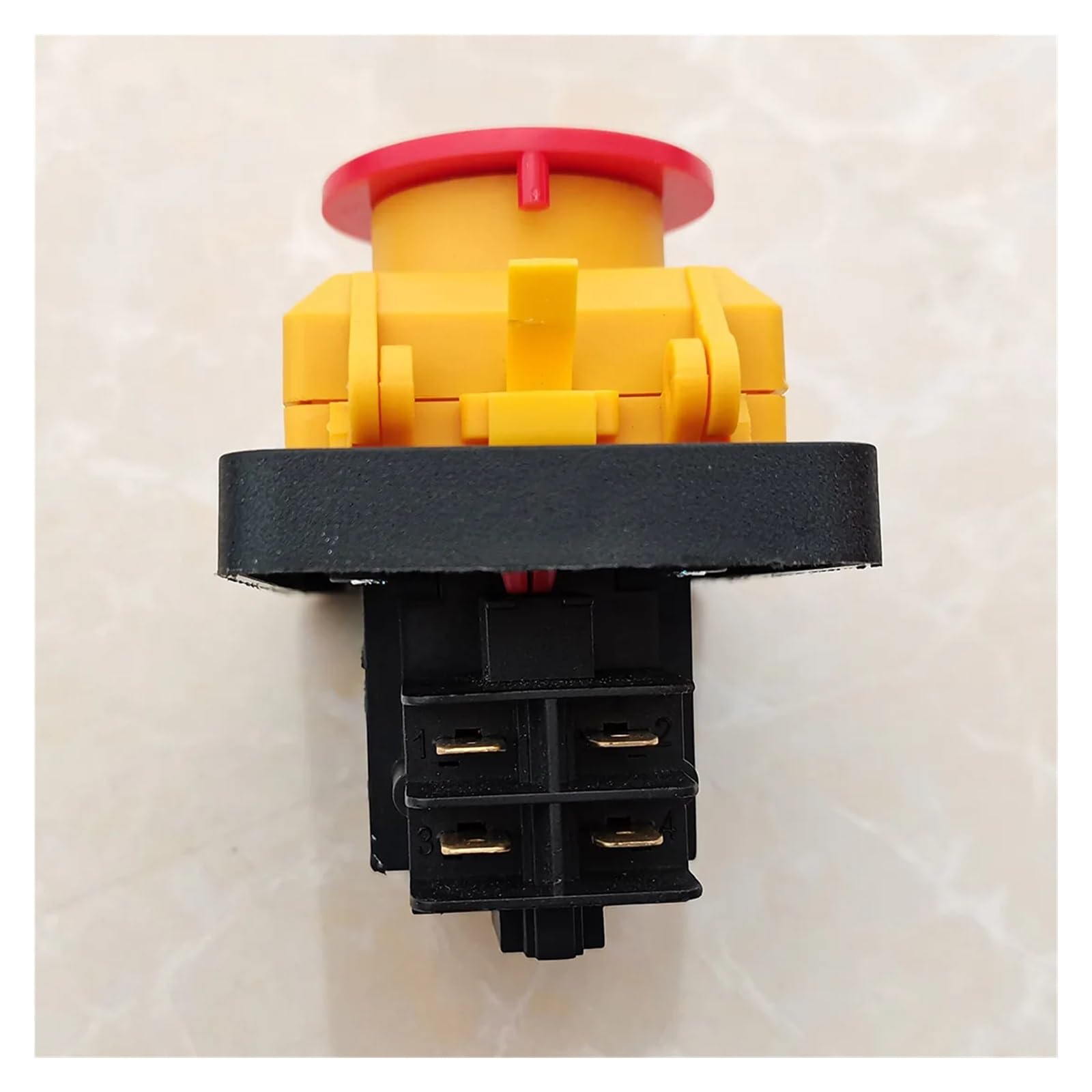 Emergency Stop Switch KJD22 4Pins Electromagnetic Switch ON-Off Emergency Stop Button Switches 250VAC 12(10) A 3(1.5) A IP54 5E4 ZL02257672X Controls Switches