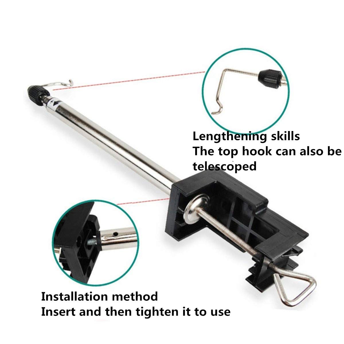 HOHXEN Rotary Tool Holder & Stand - Flexible Shaft Grinder Hanger With Heavy Duty Clamp For Dremel & Multitools