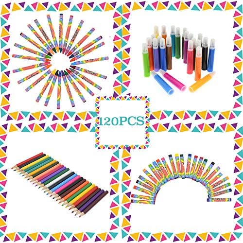 NIMU 120 Piece Deluxe Art Set, Art Supplies for Drawing, Painting and More, Kid Crafting Supplies Great for Teenage 4 5 6 7 8 9 10 11 12 13 years Prime