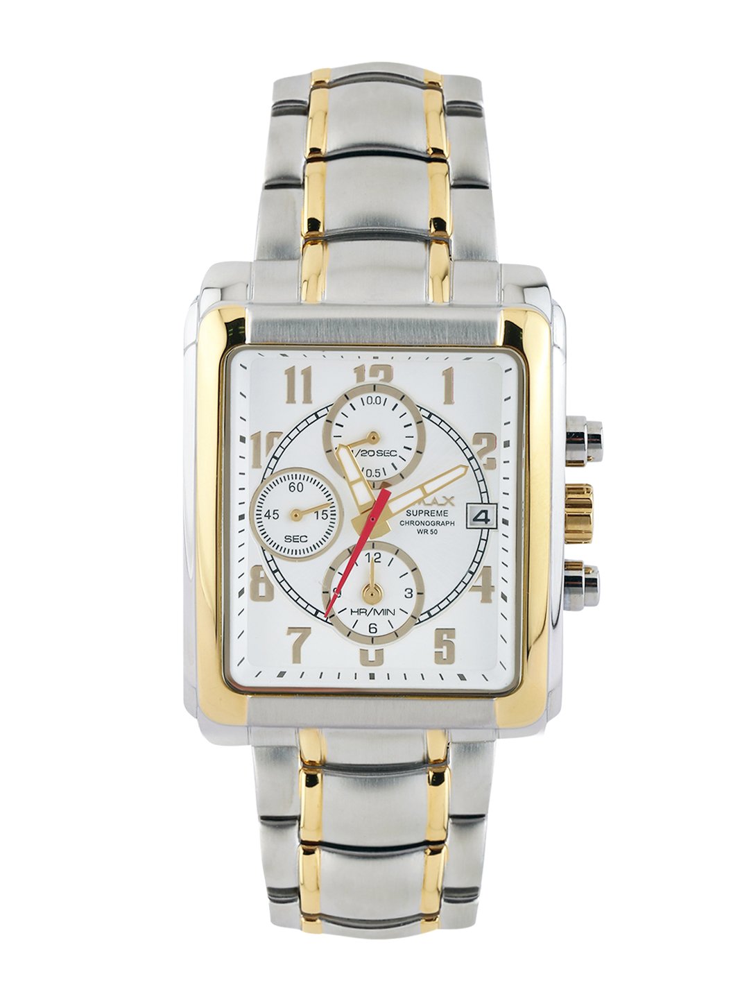 OMAX Date Analog Chronograph White Dial Mens Watch in Solid Steel- CS137 (B00ATCDHQ8) Amazon Price History, Amazon Price Tracker