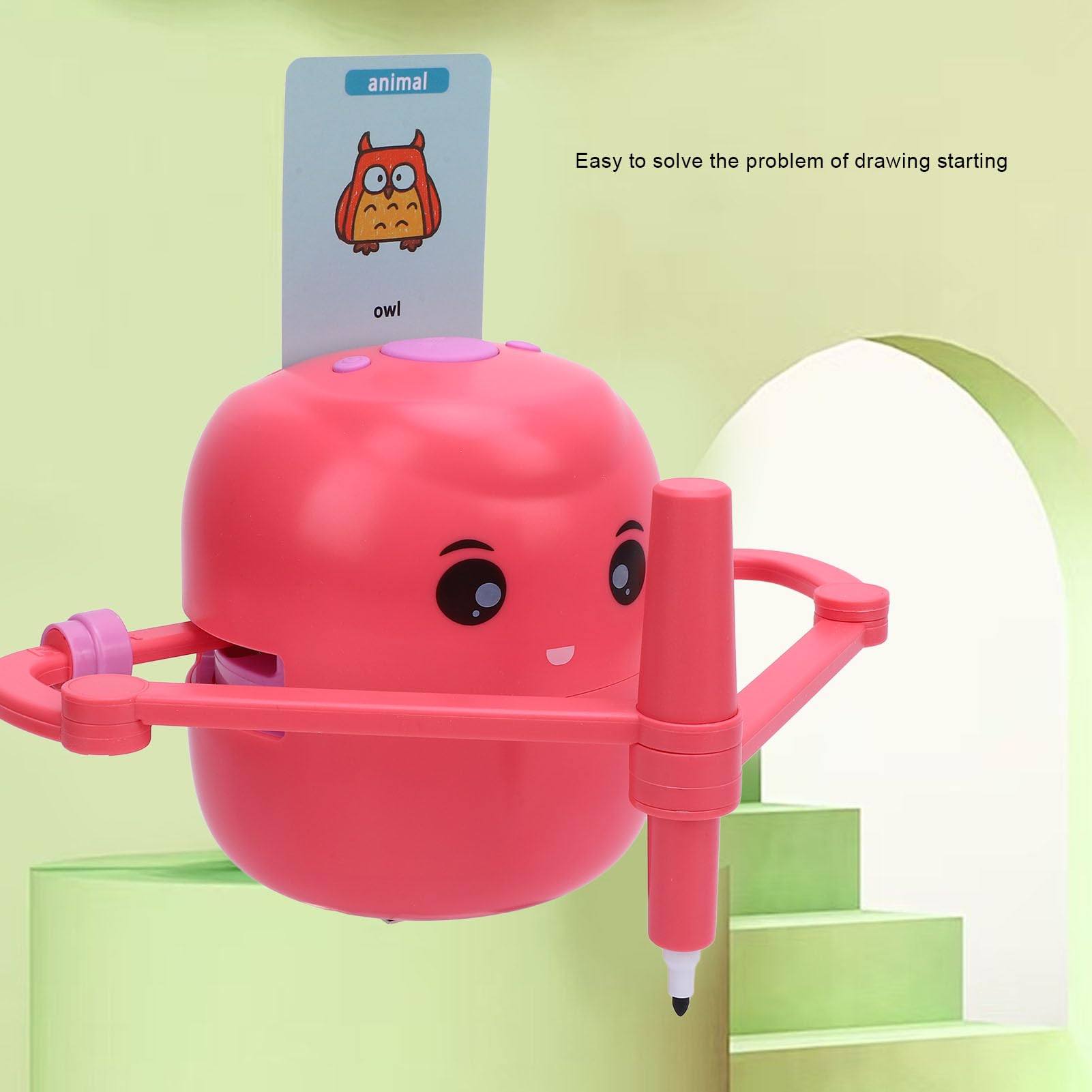 Generic Robot Educativo per il Disegno Intelligente, Giocattolo Interattivo Premium per L'apprendimento della Pittura, per Bambini e Adulti, con Carte e Penne, per gli Appassionati della Natura e