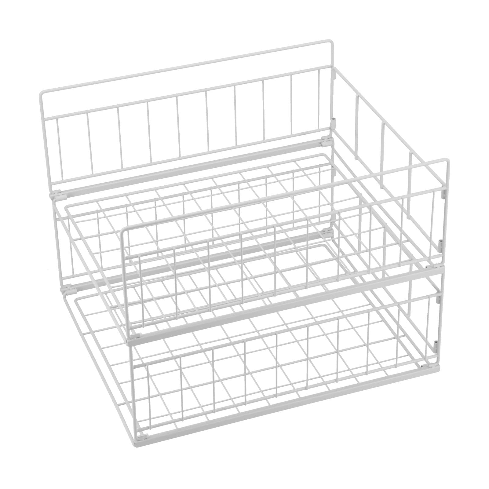 Aramox Estante de Almacenamiento de Cocina Estante de Almacenamiento de Especias de Hierro Forjado 40 X 34,5 X 32 Cm Organizador de Gabinete Desmontable para Gabinetes de Despensa, Armario, Baño,