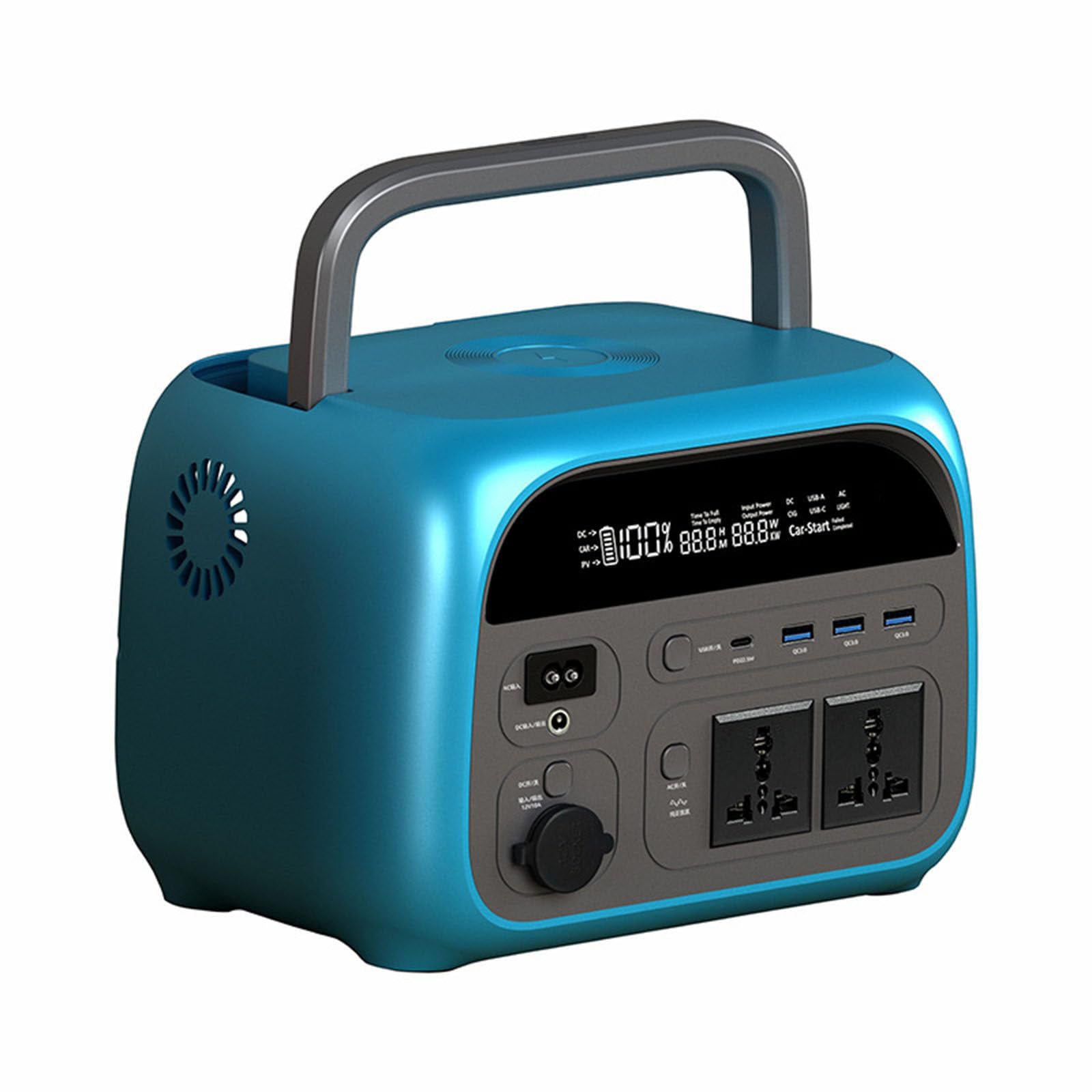 Przenośna stacja zasilania, akumulator 300 Wh z 2 gniazdami AC i funkcją ładowania bezprzewodowego, generator słoneczny, do użytku na zewnątrz, kemping, kamper, dom,500Wh